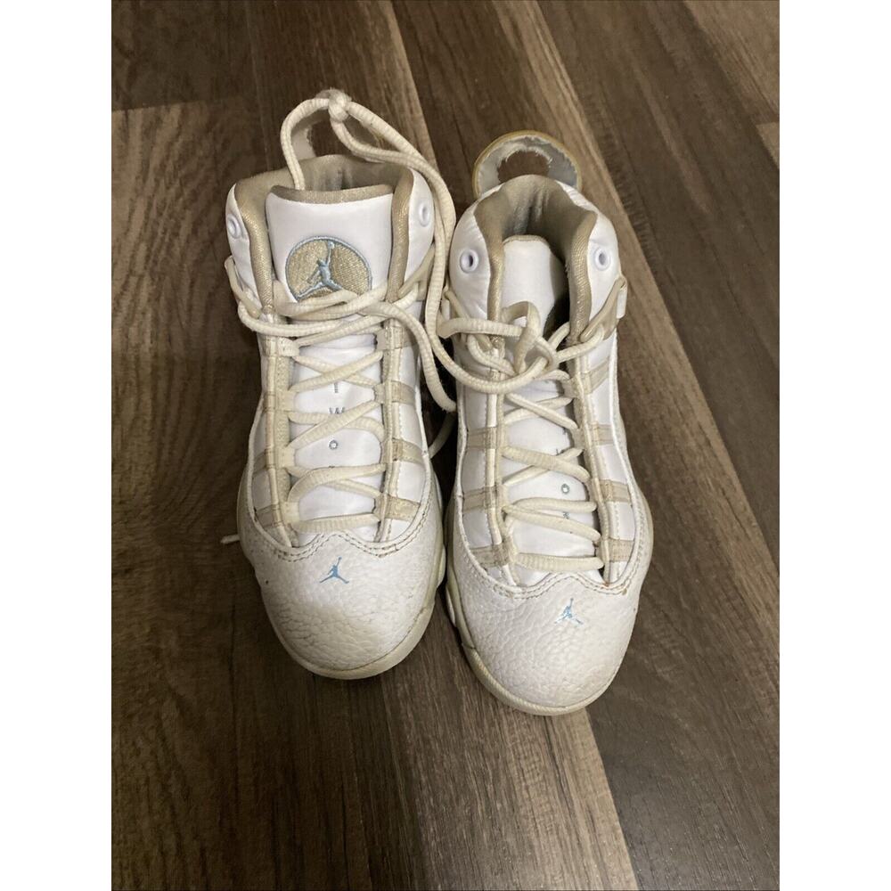 Nike Air Jordan 6 Rings Boys Size 13C White Athletic Shoes Sneaker